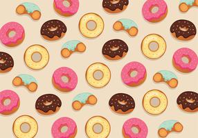 donuts patrón de diseño vectorial vector