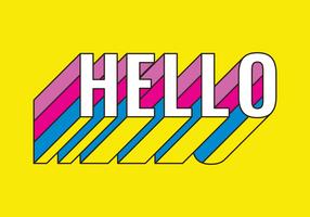 Hello Retro Typography vector