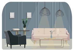 Vector Living Room Illustration