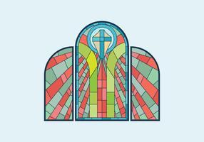 Stained Glass Window Vector Illustration