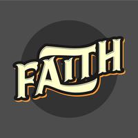 Faith Retro Typography Vector