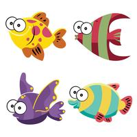 Ilustración de Vector de peces de dibujos animados