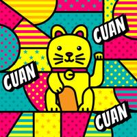 China Fortune Cat Modern Pop Art vector