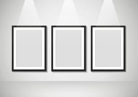 Blank Poster Mockup for Photos vector