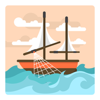 Barco de pesca vector