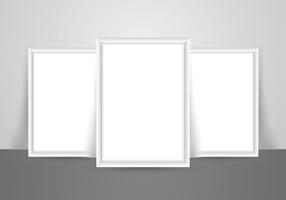 Blank White Poster Mockup for Pictures vector