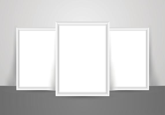 Blank White Poster Mockup for Pictures