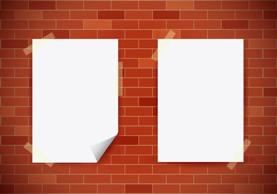 Mock Up Realistic White Poster 