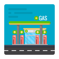 Gas Station vector