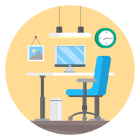 Office Desk vector