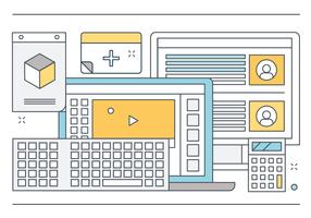 Vector elementos de diseño plano y accesorios