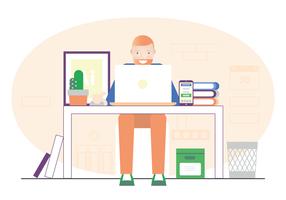 Vector Office Room Illustration