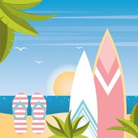 Vector Beautiful Summer Illustration