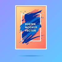 Modern Art Poster Mockup Vector