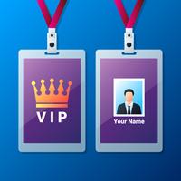 Lanyard Design Ejemplo Vip Pass Plantillas vector