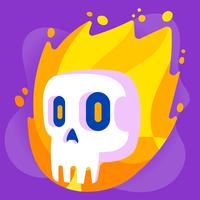 Flaming Skull Illustration vector