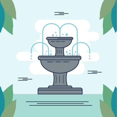 Fountain Illustration Vector