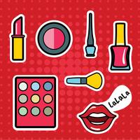 Make Up Patches Vector Pack.  Modern Pop Art