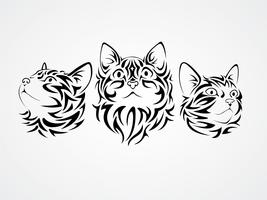 Tribal Cats Vectors