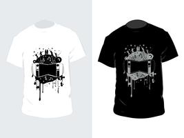 Blanco y negro camiseta Vector