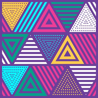 Festive Background Neo Memphis Style Colorful Decorative Wallpaper