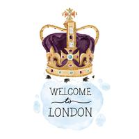 Linda monarquía de Londres corona vector