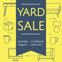 Yard Sale Sign poster Vector Design