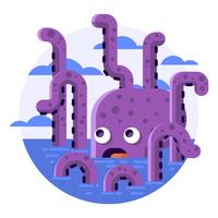 Ilustración de pulpo vector