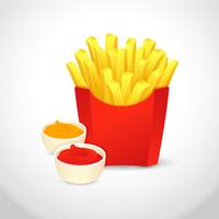 French Fries Realistic Vector