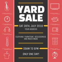 Yard Sale Template Vector