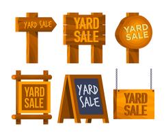 Yard Sale Sign Vector Set