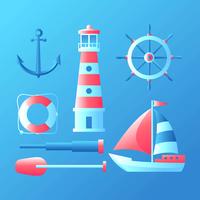 Nautical Element Set Vector