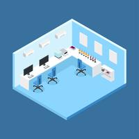 Lab Isometric Room Vector