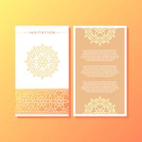 Beauty Islamic Style Invitation Template Vector