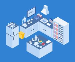 Isometric Lab Illustration vector