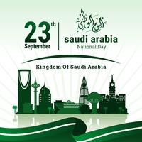Día Nacional Saudita vector