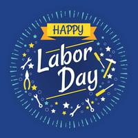 Labor Day Card Design, Vector Illustration