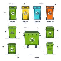 Recycle Garbage Bins Vector