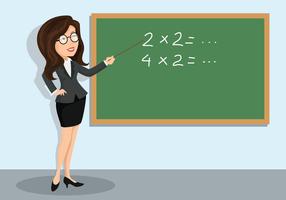 Math Teacher Illustration vector