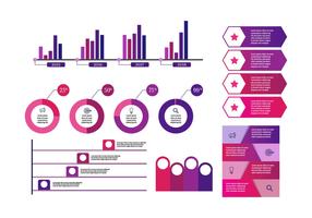 Vector de elementos de infografía ultravioleta