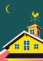 House With Weather Vane vector