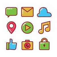 Social Media Icon Set vector