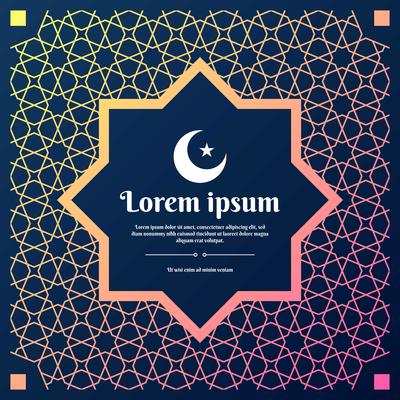 Abstract Islamic Geometric Background Ornament Illustration Concept 
