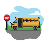 School Bus Vector Illustration