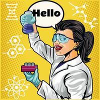 female scientist vector