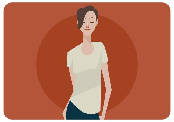 AsianT-Shirt Model Vector