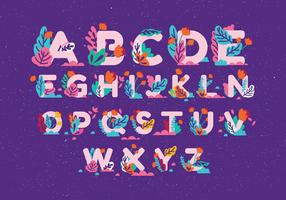 Autumn Alphabet Vector