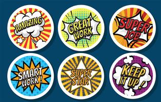 Job and great job groovy stickers pack. Set of reward stickers for teachers  and kids. Hand drawn vector illustration. 15716428 Vector Art at Vecteezy