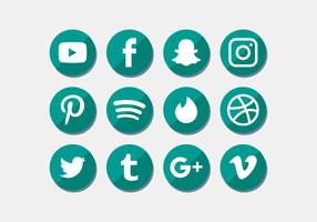 Social Media Icons Set Vector