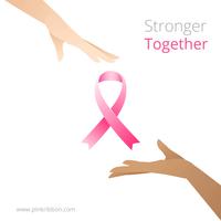 Breast Cancer Awareness Stronger Together vector